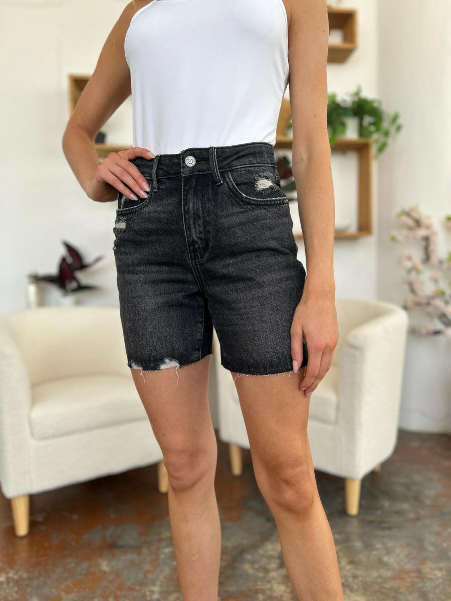 Judy Blue Full Size High Waist Rigid Magic Denim Shorts | Sleekdenim.com