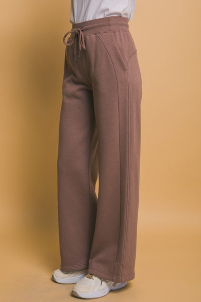 Love Tree Drawstring Wide Leg Sweatpants with Pockets