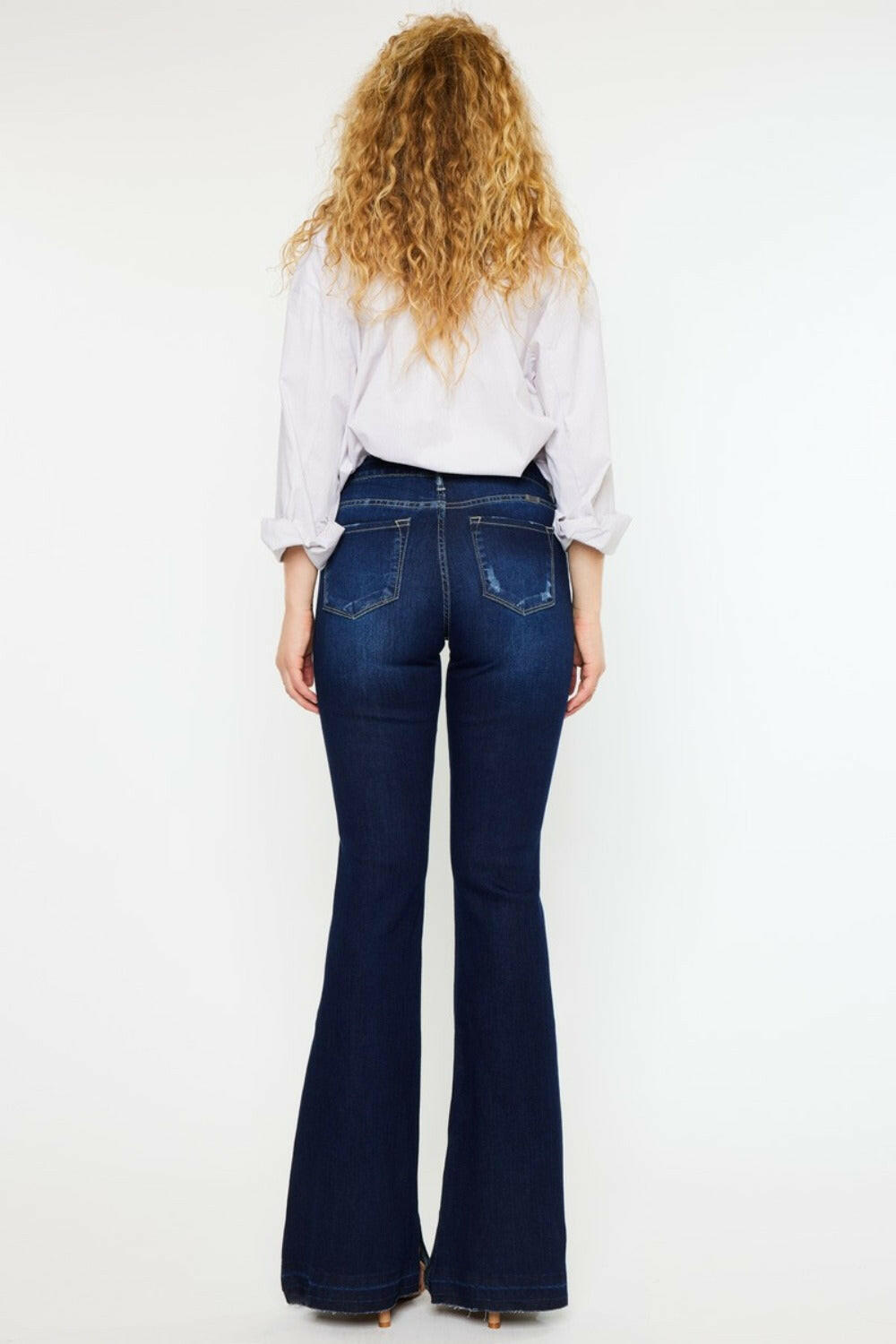 Kancan Mid Rise Slim Flare Jeans | Sleekdenim.com