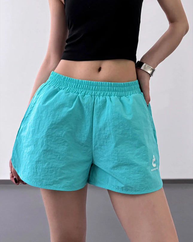 Elastic Waist Shorts with Pockets - Sleekdenim.com