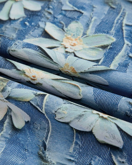 Floral Half Placket Collared V-Neck Blouse - Sleekdenim.com