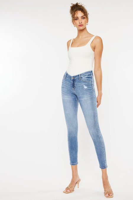 Kancan High Waist Cat's Whiskers Skinny Jeans | Sleekdenim.com