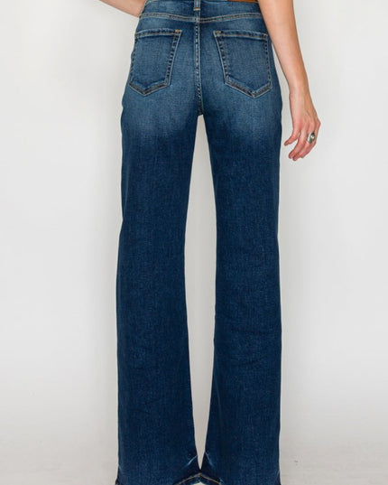 AT2004HFDT High Rise Holly Flare Jeans – Tummy Con - Sleekdenim.com