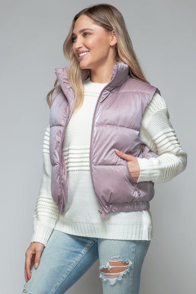 Snobbish Fine Fur Lining Quilted Puffer Vest