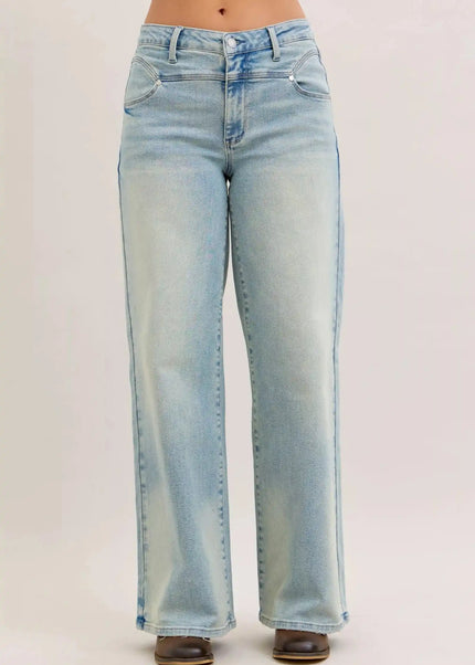 Judy Blue High Waist Column Straight Jeans - Sleekdenim.com