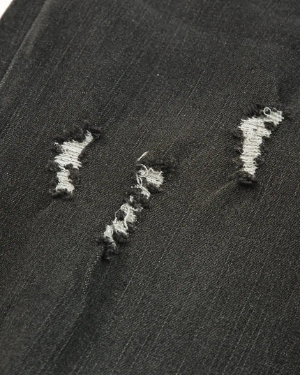 High Waist Distressed Straight Leg Jeans - Sleekdenim.com