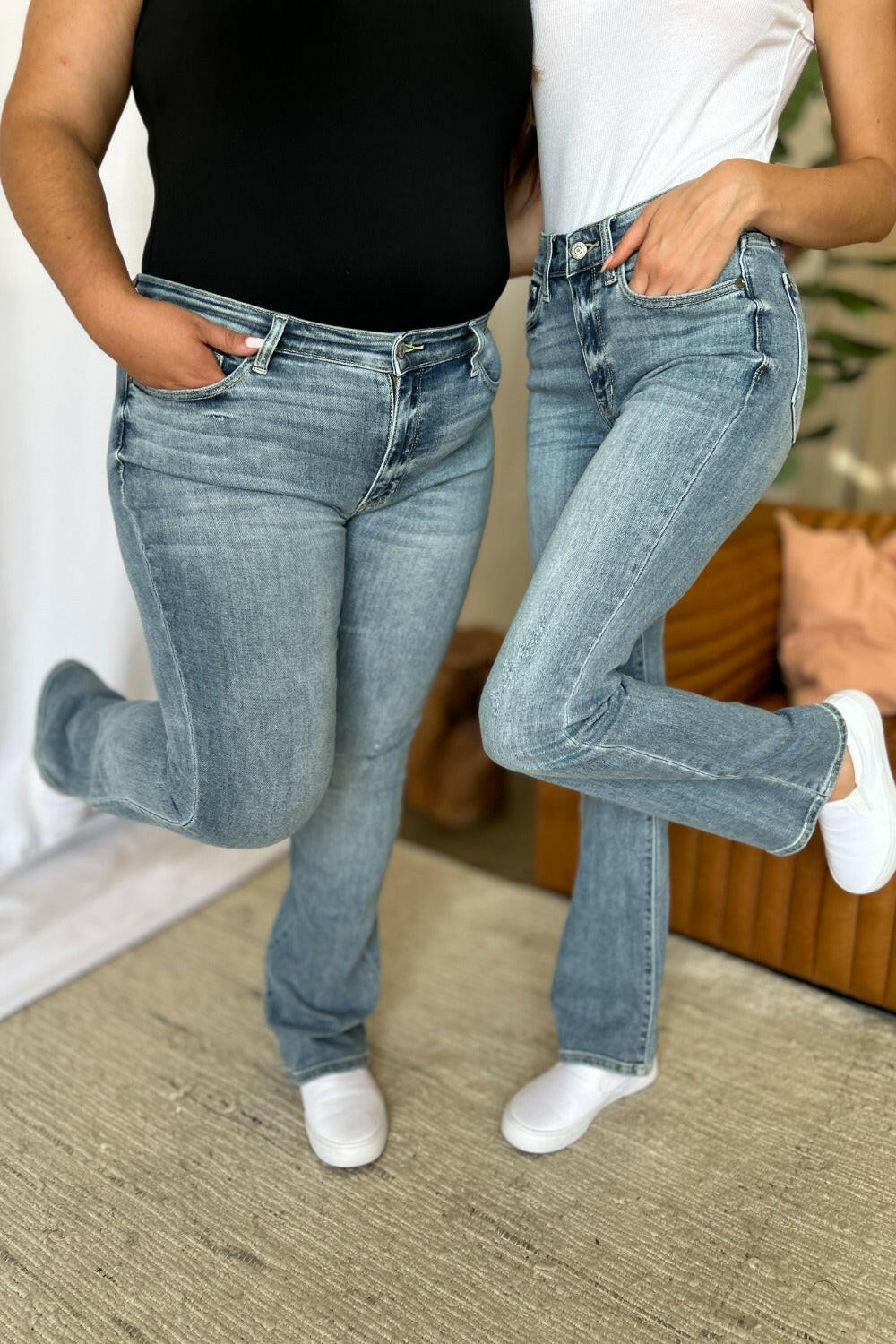 Judy Blue Full Size Medium Rise Bootcut Jeans | Sleekdenim.com