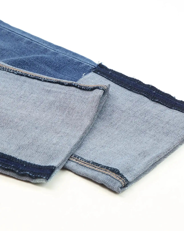 High Waist Distressed Straight Leg Jeans - Sleekdenim.com