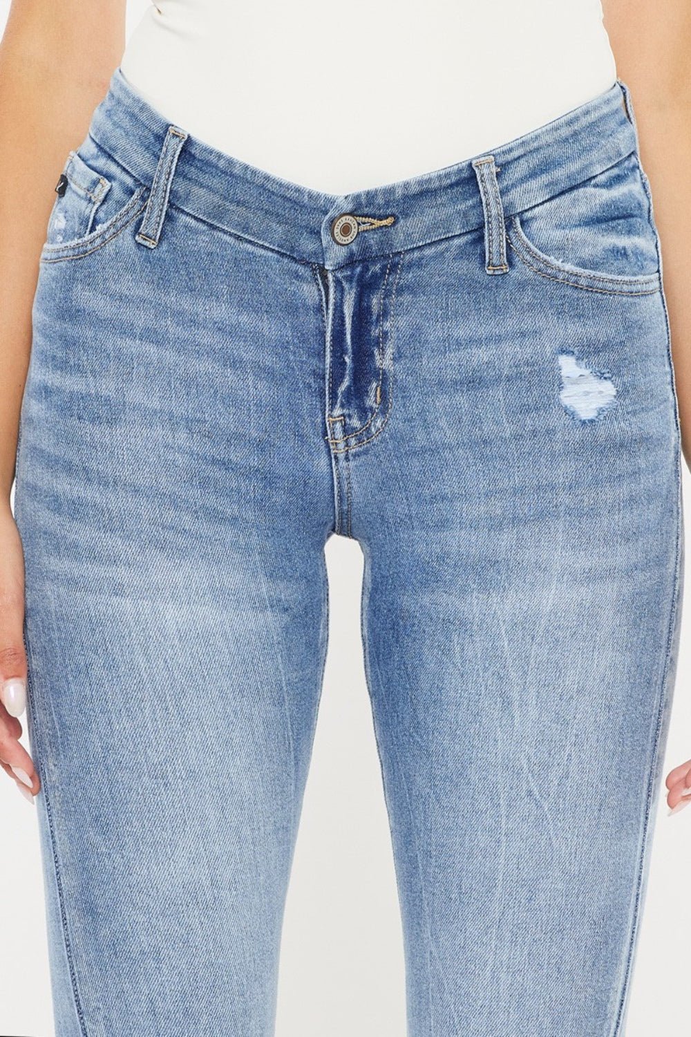 Kancan High Waist Cat's Whiskers Skinny Jeans | Sleekdenim.com