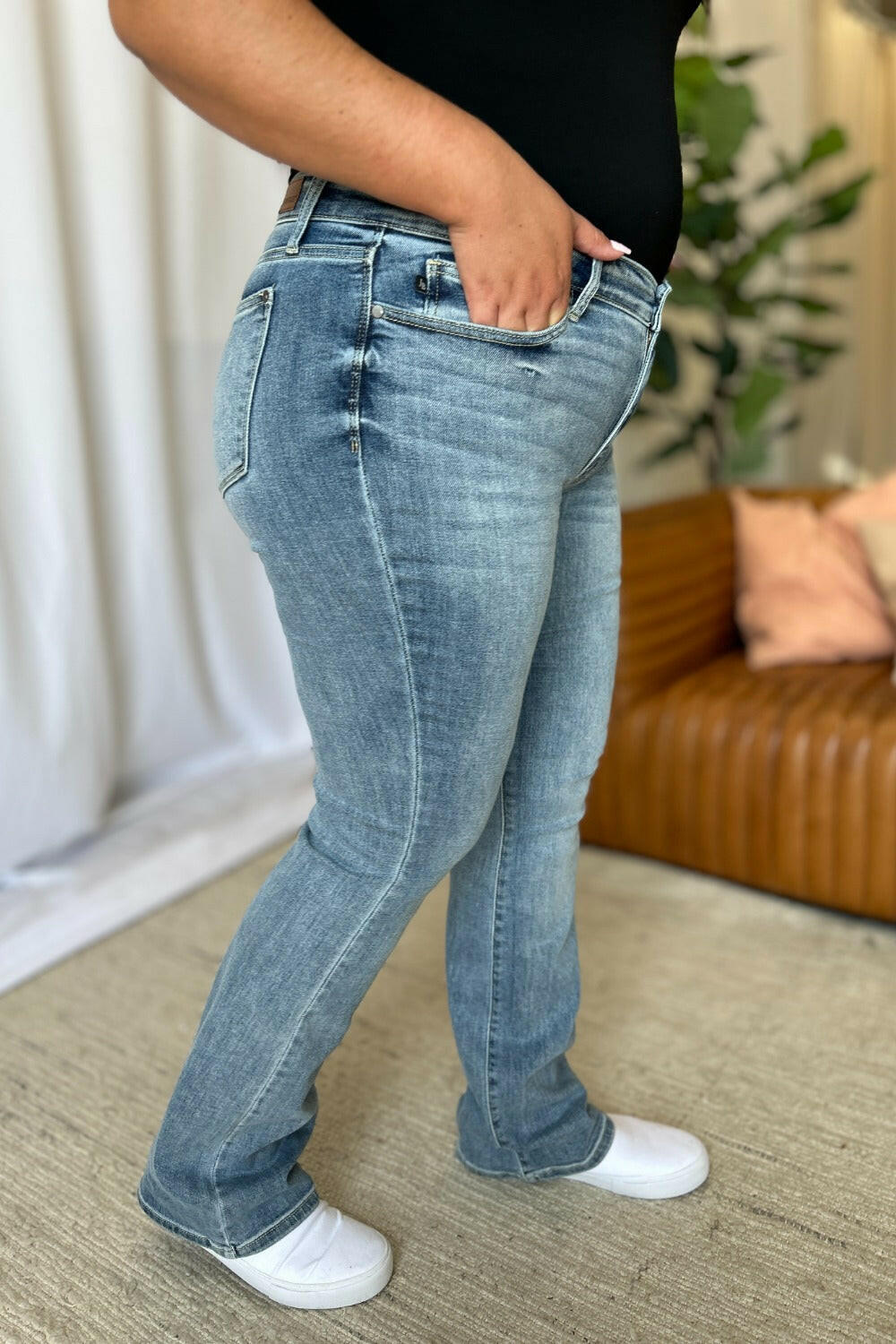 Judy Blue Full Size Medium Rise Bootcut Jeans | Sleekdenim.com