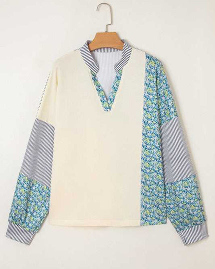 Syllena Collared Boxy Fit Sweatshirt - Sleekdenim.com