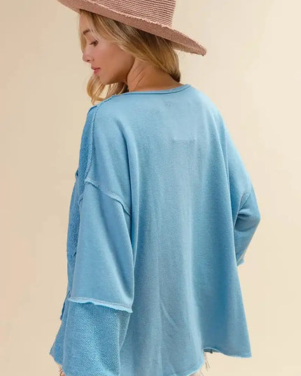 BiBi Oversized Pocket Front Sweatshirt - Sleekdenim.com
