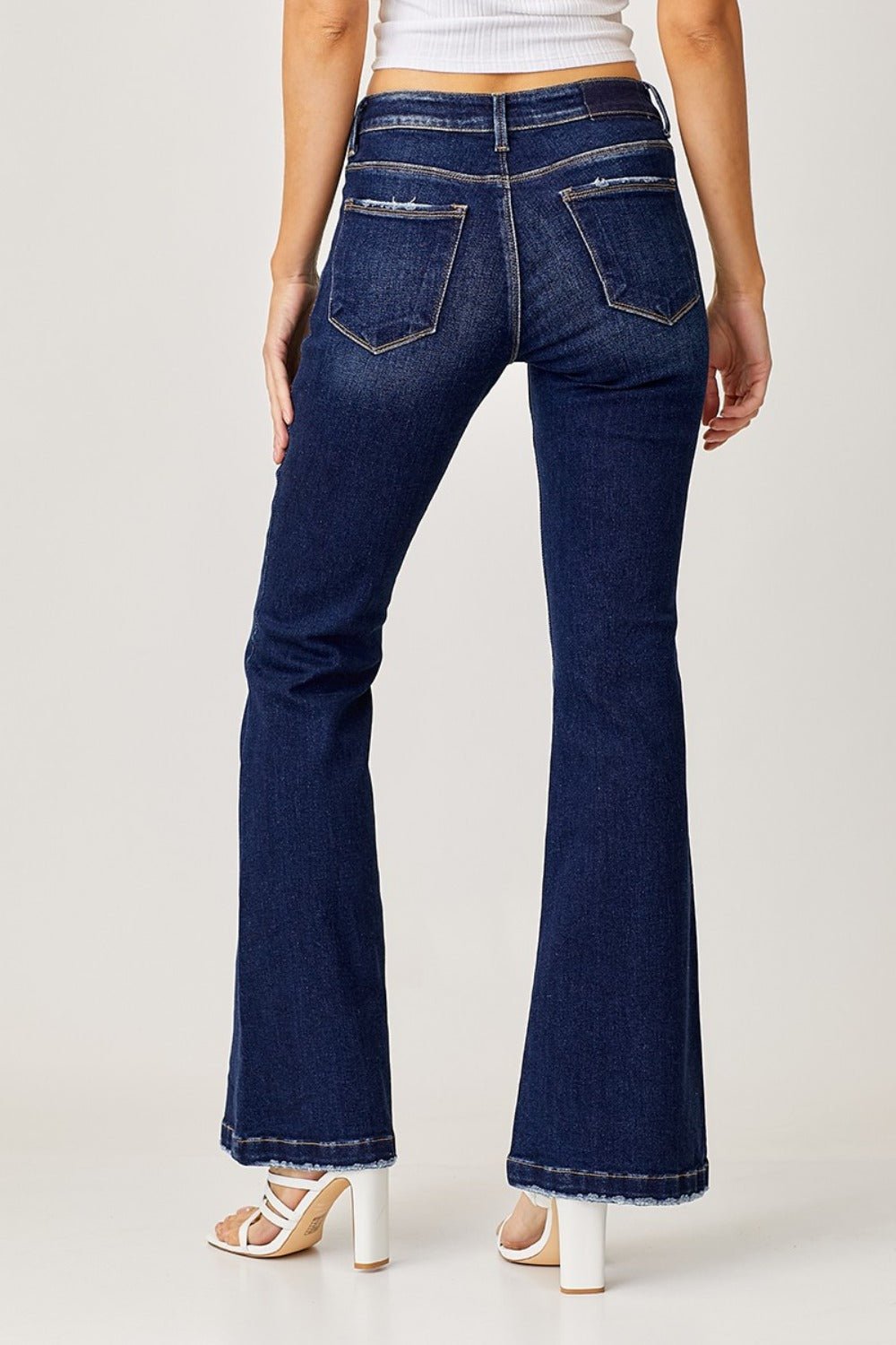 RISEN Full Size Low Rise Flare Jeans | Sleekdenim.com