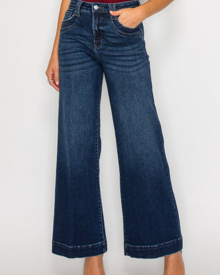 AT2099WDDT - TUMMY CONTORL HIGH RISE A-WIDE LEG FI - Sleekdenim.com