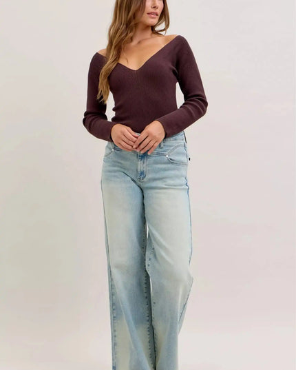 Judy Blue High Waist Column Straight Jeans - Sleekdenim.com