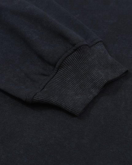 Brown Plain Drop Shoulder Crew Neck Pullover Sweatshirt