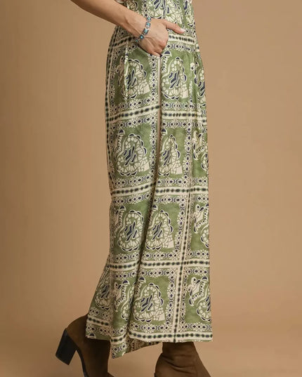 Umgee Bohemian Print Pants with Pockets - Sleekdenim.com