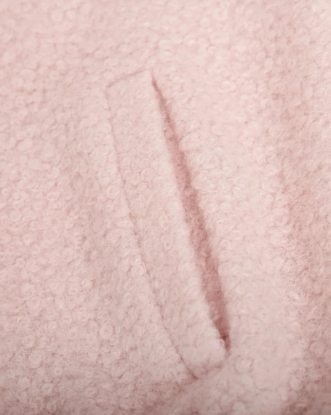 Double Take Plush Mock Neck Snap Down Jacket with Pockets - Sleekdenim.com