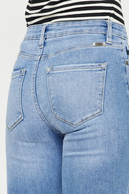 Kancan Distressed Cat's Whiskers Button Fly Jeans | Sleekdenim.com