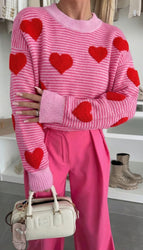 Rose Stripe / L / 65%Acrylic+35%Polyamide