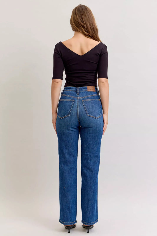 Judy Blue High Waist Tummy Control Straight Jeans - Sleekdenim.com