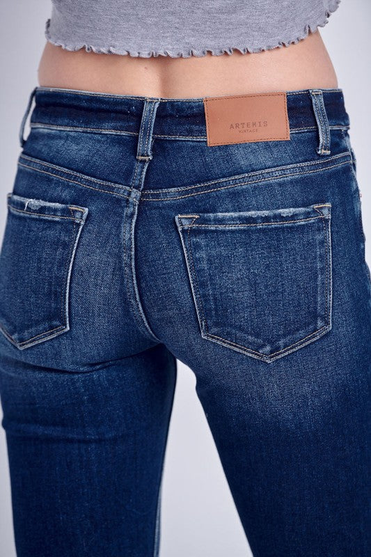 AT1017FLD Mid Rise Stretch Super Flare Jeans - Sleekdenim.com