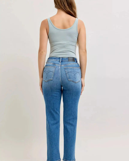 Judy Blue High-Waisted Straight-Leg Jeans - Sleekdenim.com