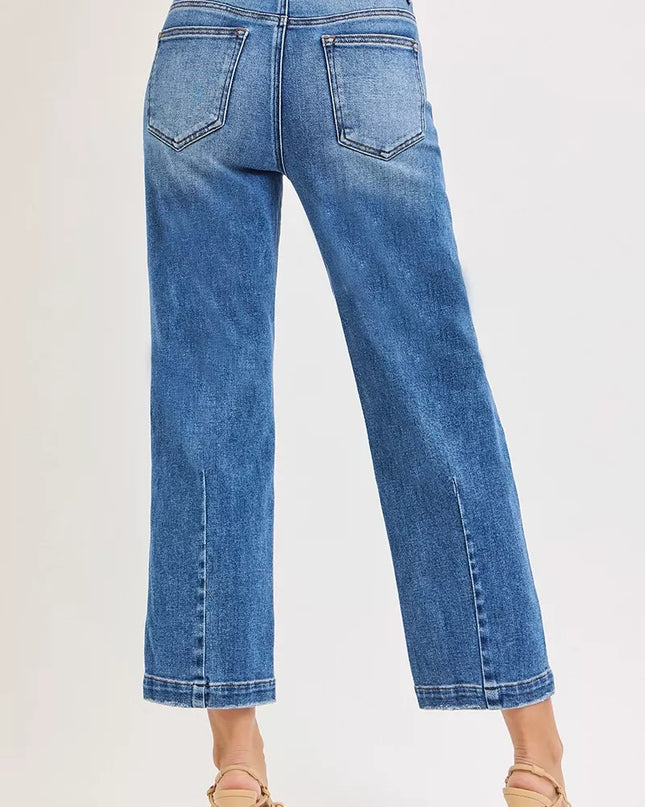 RISEN High Rise Crop Boyfriend Tapered Jeans - Sleekdenim.com