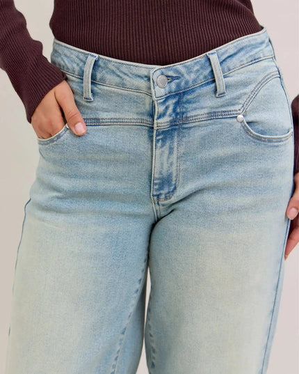 Judy Blue High Waist Column Straight Jeans - Sleekdenim.com