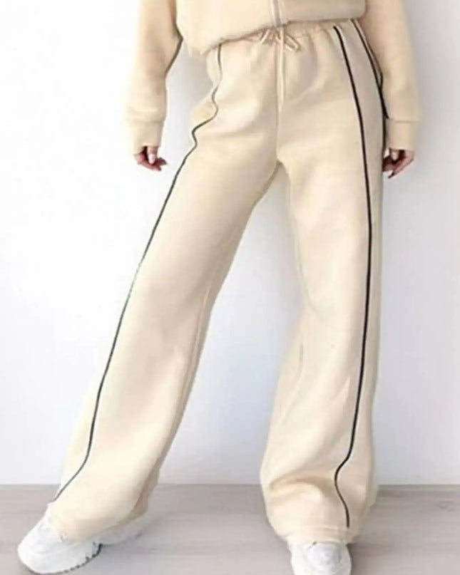 Full Size Zip Up Long Sleeve Top and Pants Set Plus Size - Sleekdenim.com