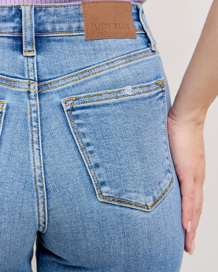 Judy Blue Full Size High Waist Straight Jeans Plus Size - Sleekdenim.com