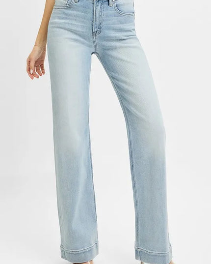 RISEN Full Size Run High Rise Straight Jeans - Sleekdenim.com