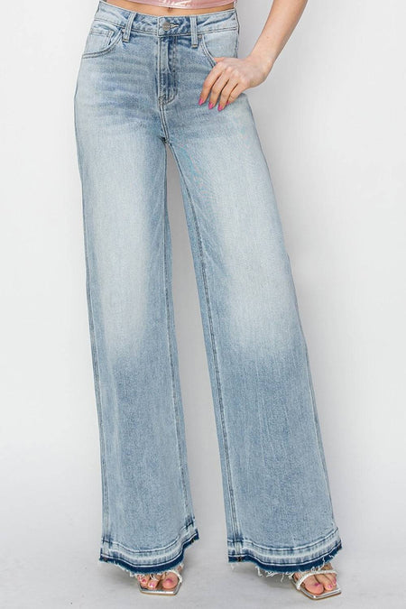 Risen Full Size High Rise Wide Leg Jeans | Sleekdenim.com