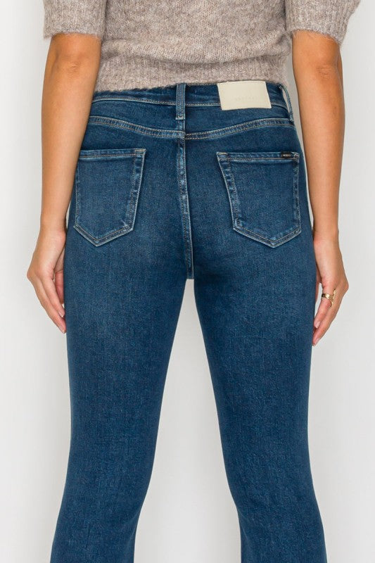 AT20004D - TUMMY CONTROL HIGH RISE BOOTCUT JEANS * - Sleekdenim.com