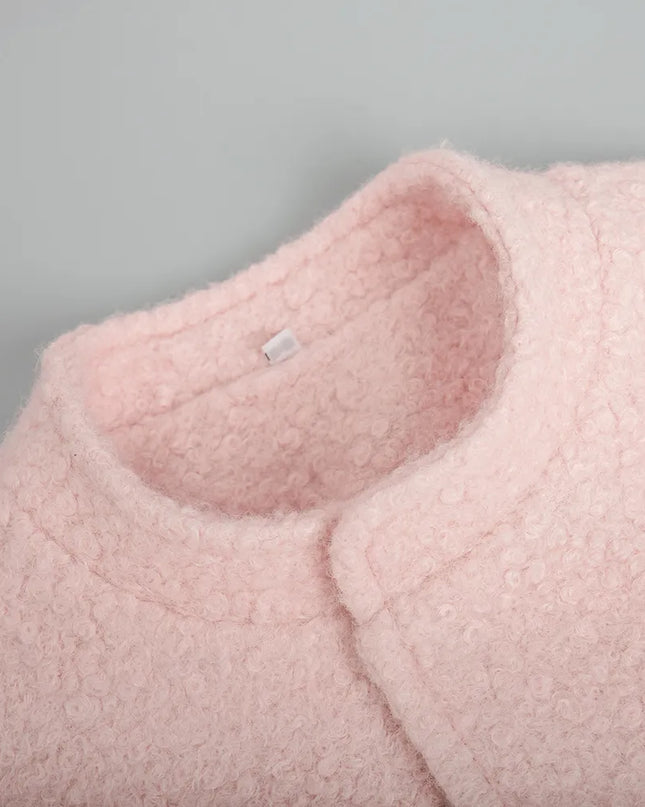 Double Take Plush Mock Neck Snap Down Jacket with Pockets - Sleekdenim.com