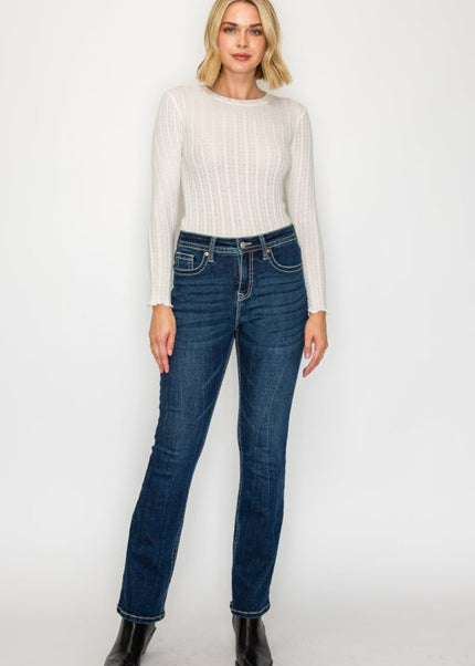 AT2106BTDT - TUMMY CONTROL HIGH RISE SLIM FLARE JE - Sleekdenim.com