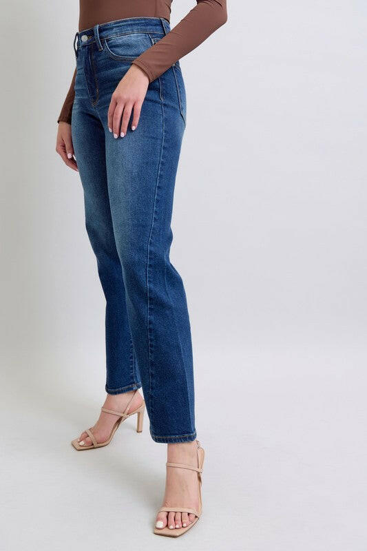 Judy Blue High Waist Side Seam Detail Straight Leg Jeans | Sleekdenim.com