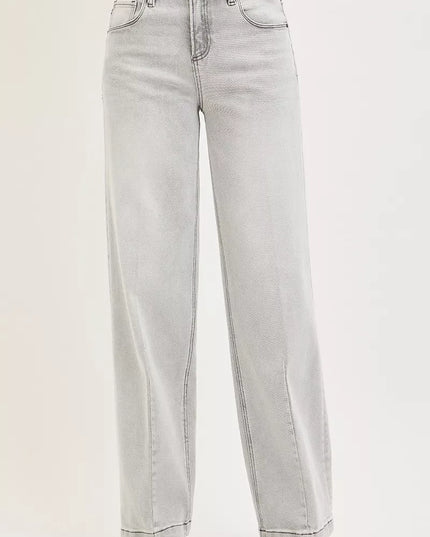 RISEN Slouchy Baggy Jeans with Contrast Stitching - Sleekdenim.com