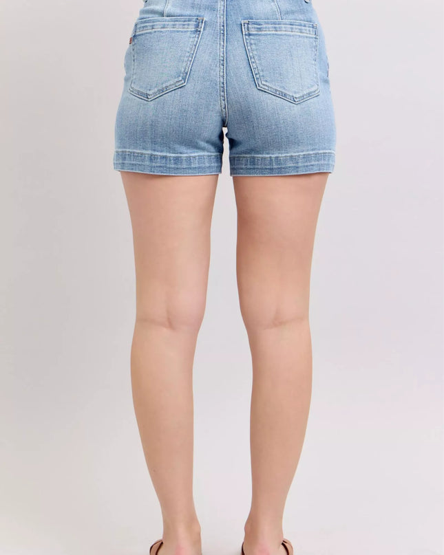 Judy Blue Mid Rise Denim Shorts 15289 - Sleekdenim.com
