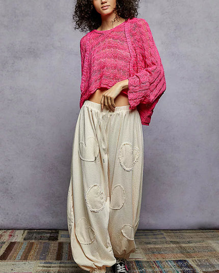 POL Cropped Hooded Knit Top with Full Sleeves - Sleekdenim.com