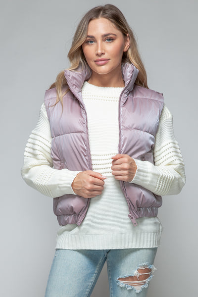 Snobbish Fine Fur Lining Quilted Puffer Vest