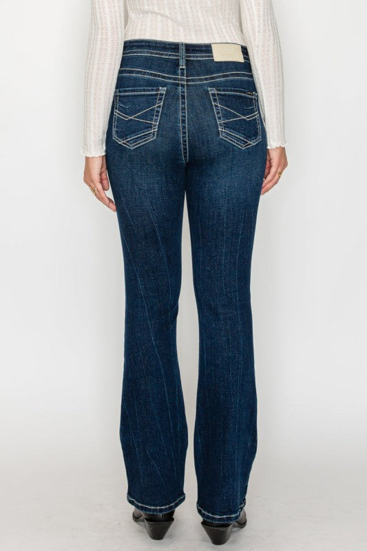 AT2106BTDT - TUMMY CONTROL HIGH RISE SLIM FLARE JE - Sleekdenim.com