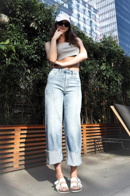 AT2078WDLT INSEAM TRANSFORM WIDE LEG JEANS - Sleekdenim.com