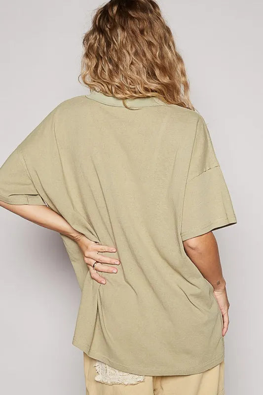 POL V-Neck Half Sleeve T-Shirt - Sleekdenim.com