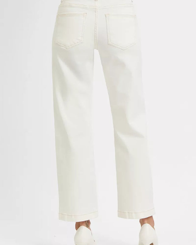 RISEN Full Size Tummy Control Mid Rise Ankle Straight Jeans Plus Size - Sleekdenim.com