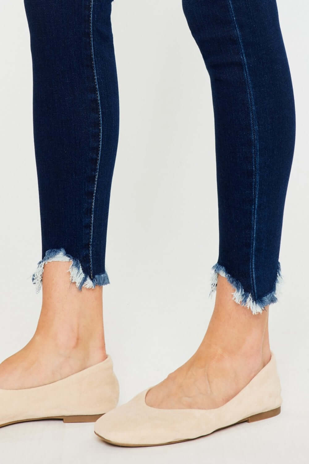 Kancan Full Size High Rise Frayed Ankle Skinny Jeans | SLEEKDENIM.COM