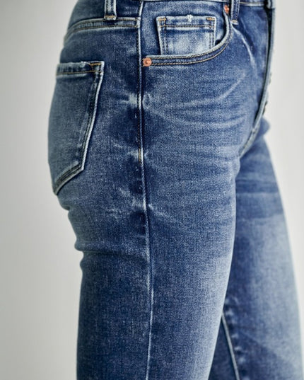 AT1068SKM HIGH RISE BUTTON SKINNY - Sleekdenim.com
