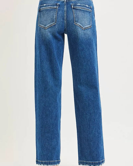 RISEN Full Size Slouchy Baggy Jeans Pocket Side Seam Detail Plus Size - Sleekdenim.com