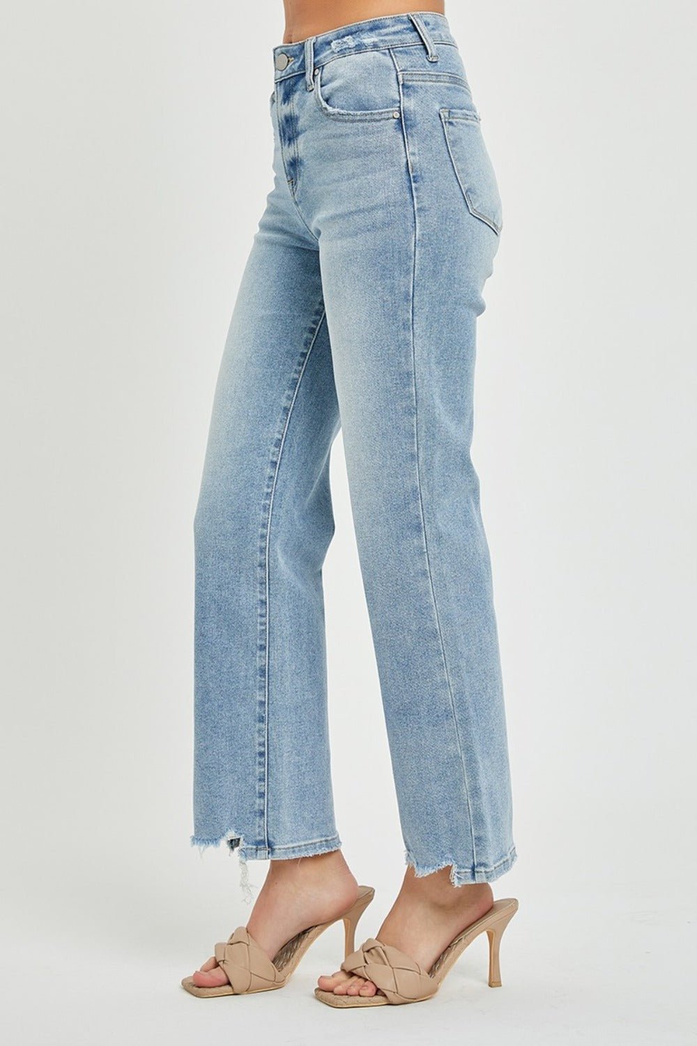 RISEN Full Size High Rise Straight Jeans | Sleekdenim.com