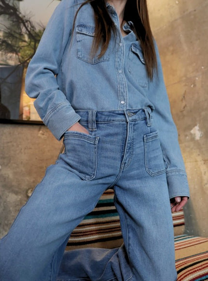 AT2080PZMT ECO FRIENDLY FABRIC HIGH RISE SLIM PALA - Artemis Vintage